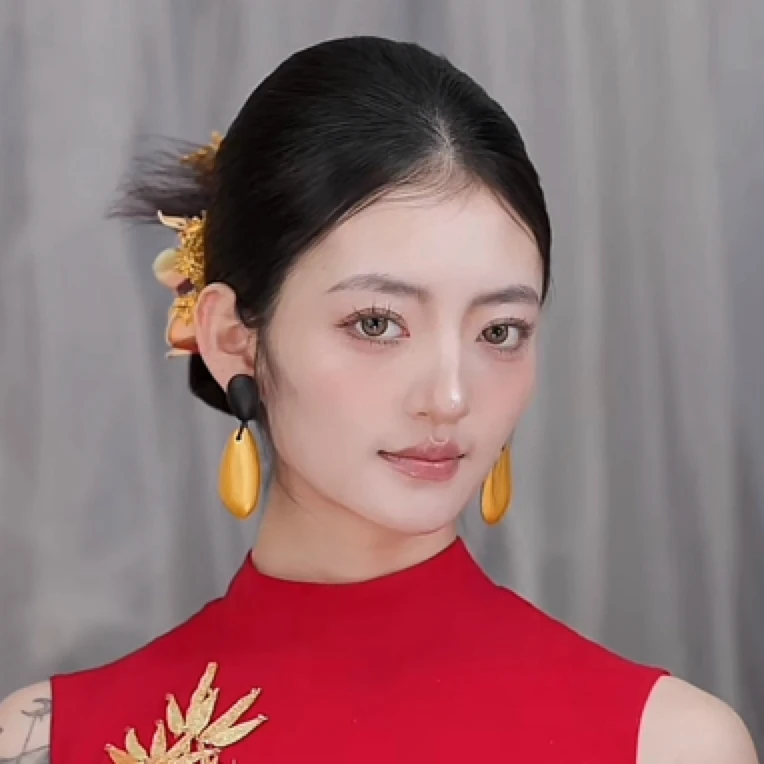 喜看新娘晨袍头饰仿真花发簪新中式新娘头饰