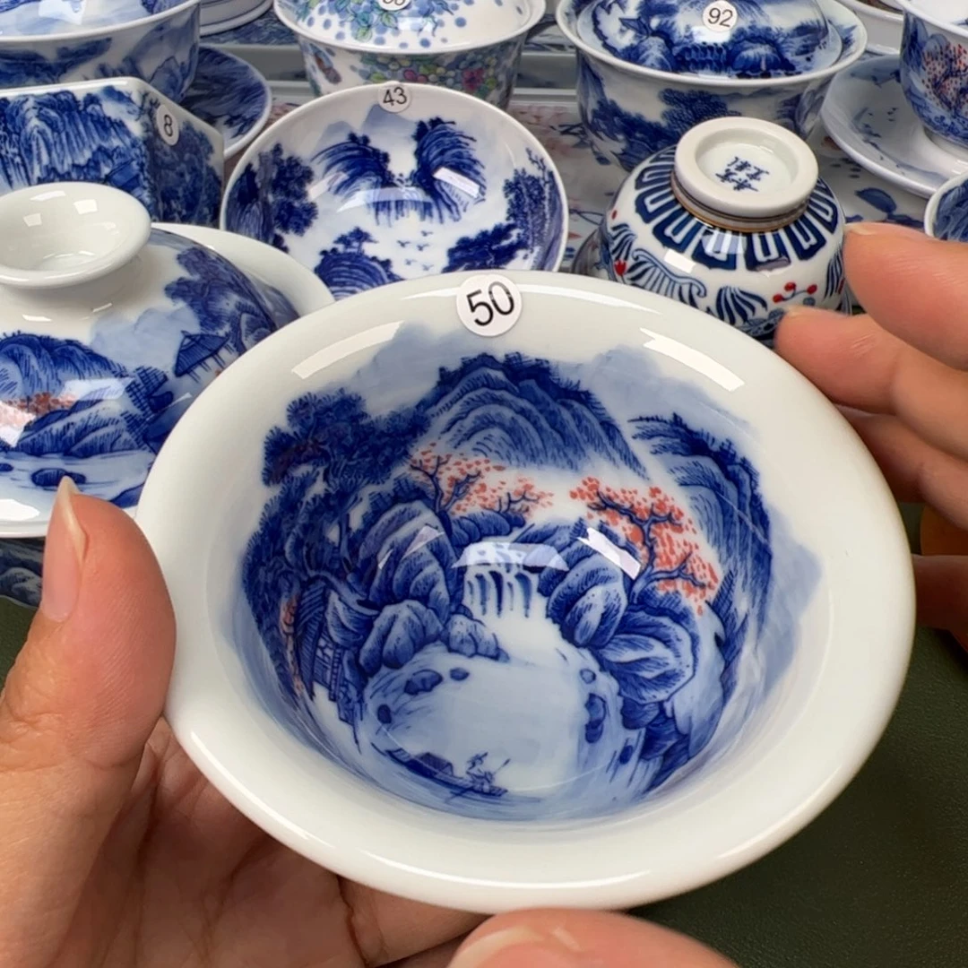 景德镇纯手工纯手绘茶具木木50