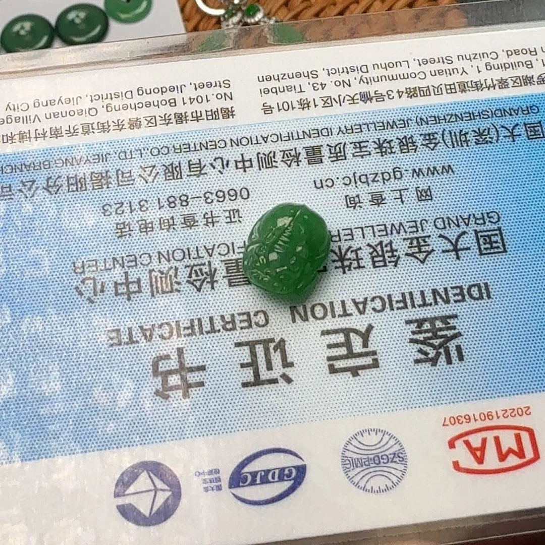 翡翠未镶嵌颈饰满绿貔貅