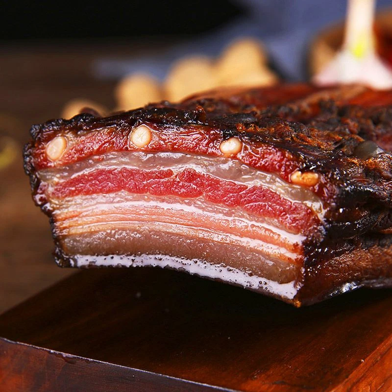 湖南正宗农家烟熏腊肉后腿五花肉地道风味特产腊味