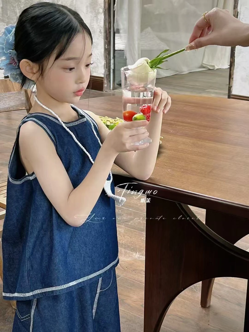 &苏珊&2025新款夏款薄牛仔套装6373