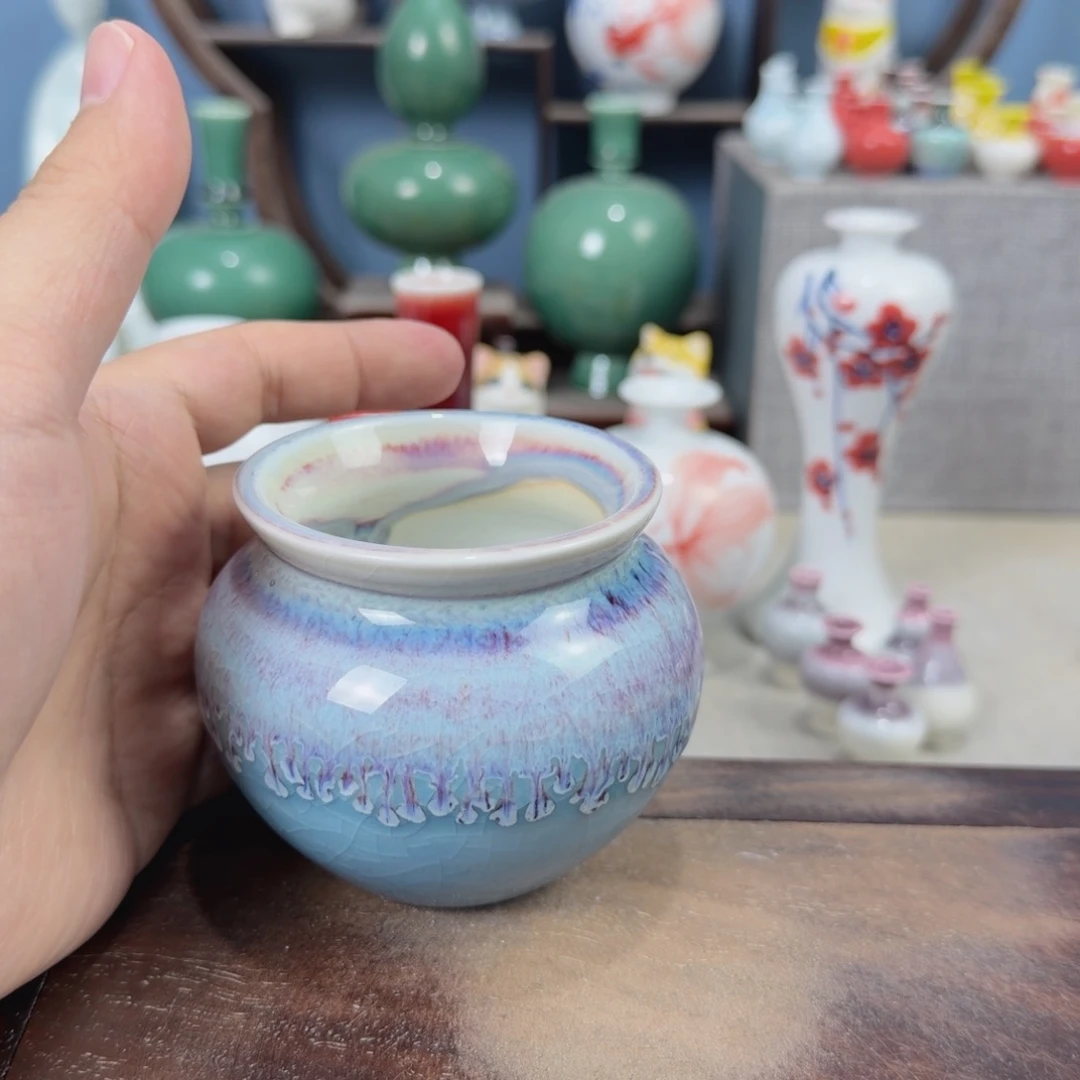 陶瓷手工小花器摆件