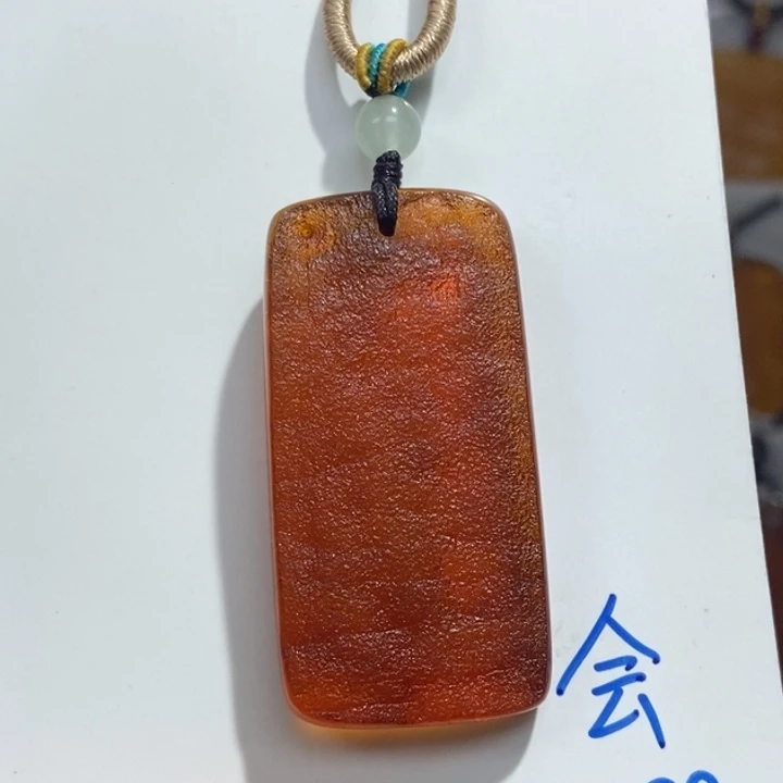 定制琥珀未镶嵌琥珀蜜蜡吊坠项链