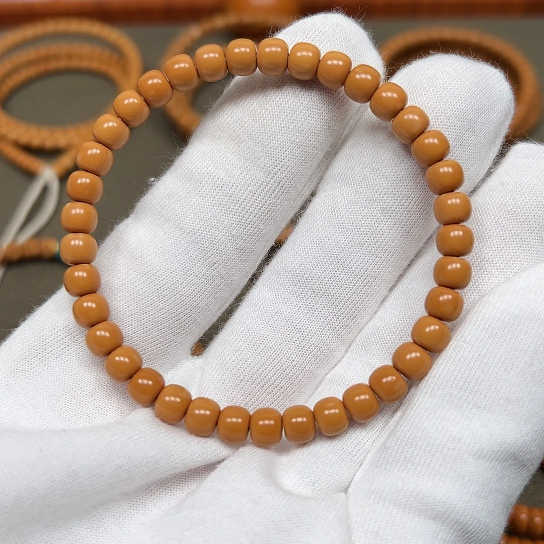 驰***)橄榄核手串/手链橄榄核尖老挝老型单圈6.3