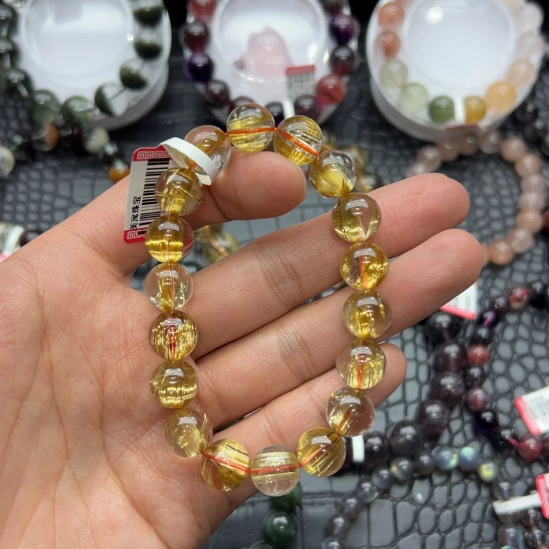 水晶手链未镶嵌好看