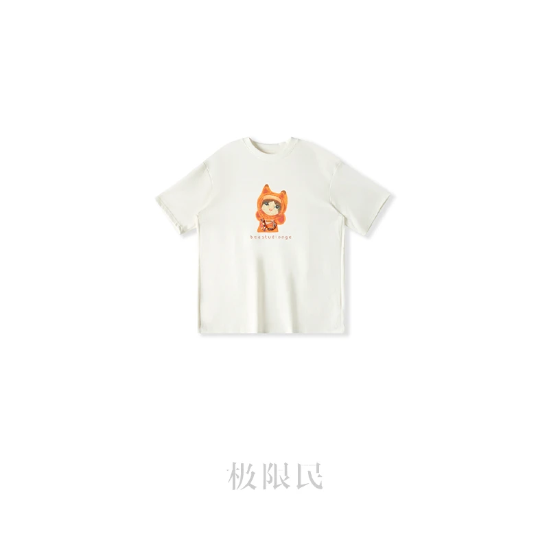 极限民《猫冬》秋冬宽松百搭打底猫咪印花减龄T恤F5402N2504