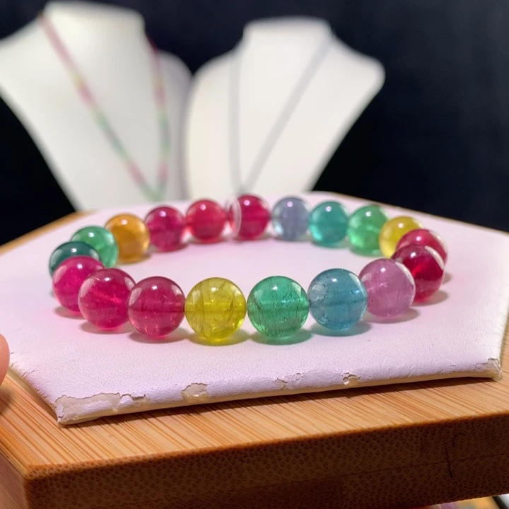 双色碧玺手链未镶嵌