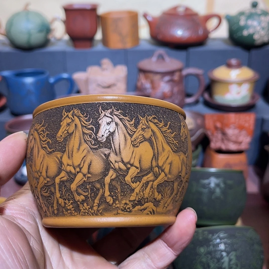 原矿紫砂手工主人杯