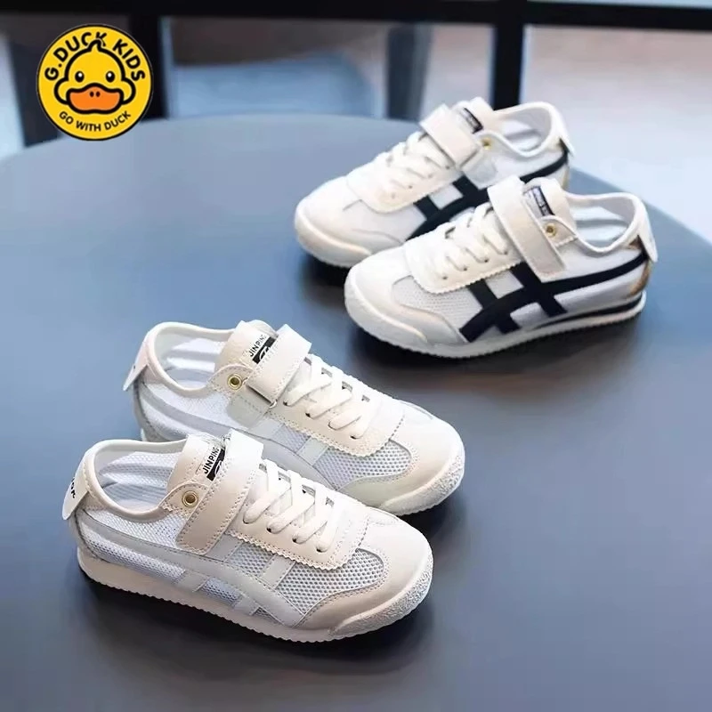 G.DUCK小黄鸭儿童网鞋休闲夏季新款女童百搭透气男童小白鞋板鞋潮