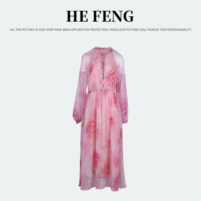 【2024-禾枫原创】重磅100桑蚕丝连衣裙Y24C9103-4