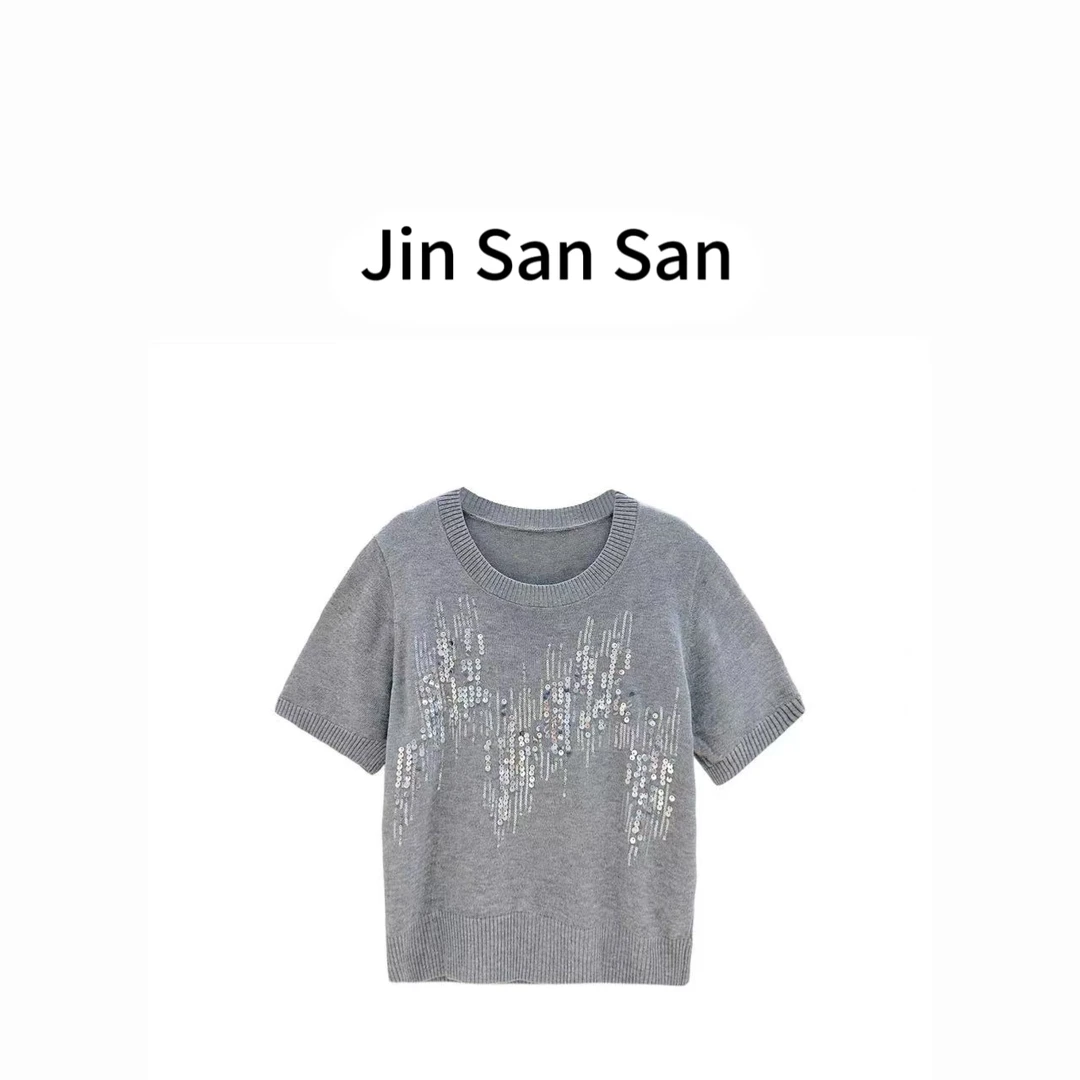 金三三【轻都之旅】2025春季新款时尚气质休闲打底毛衣H1860女装