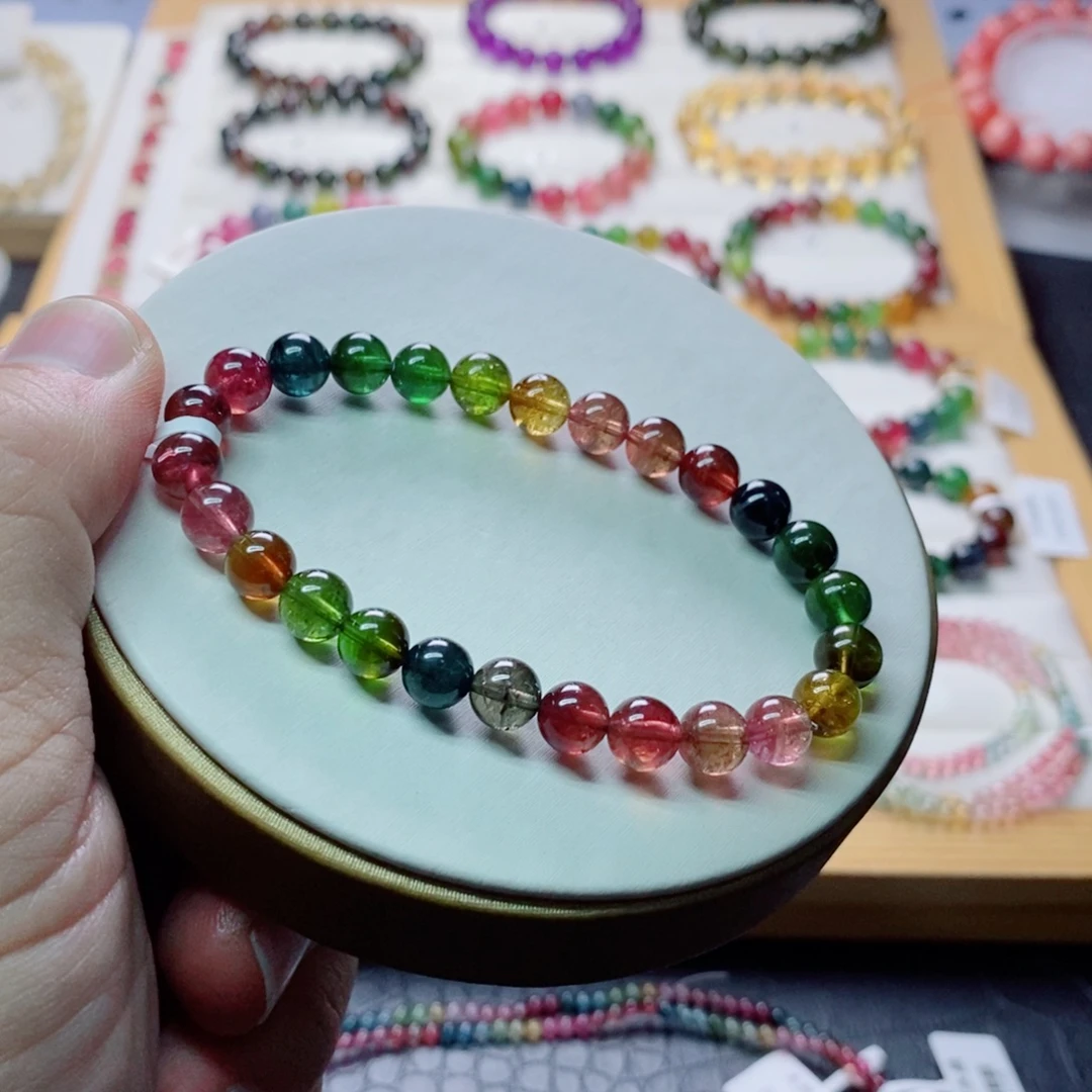 碧玺未镶嵌碧玺手链