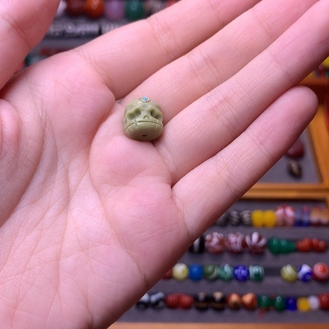 竹***叶玛瑙/玉髓未镶嵌颈饰