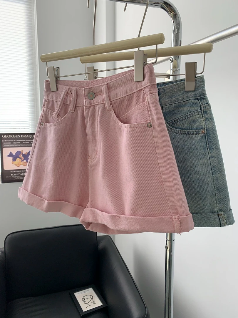 春薄款特大码300斤胖mm高腰阔腿牛仔短裤女显瘦时尚休闲百搭2夏季