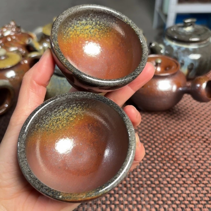 紫砂茶杯Q*哥一对小杯