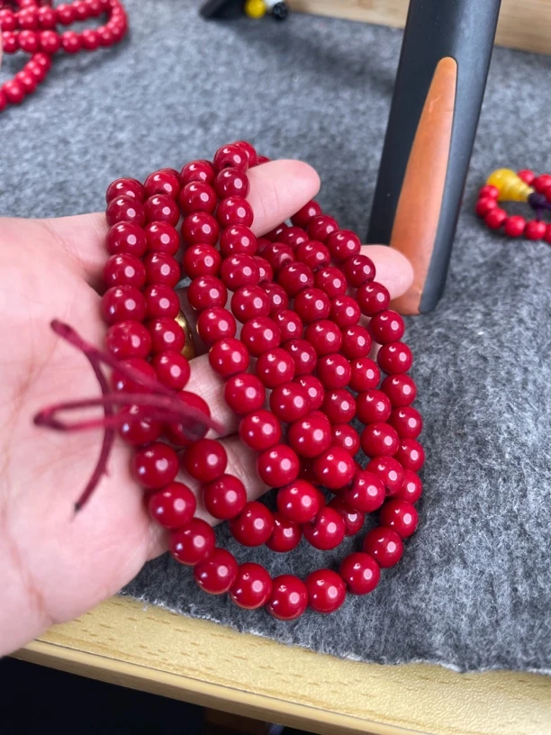 一代怀业念珠 牛血红 0.8 108颗