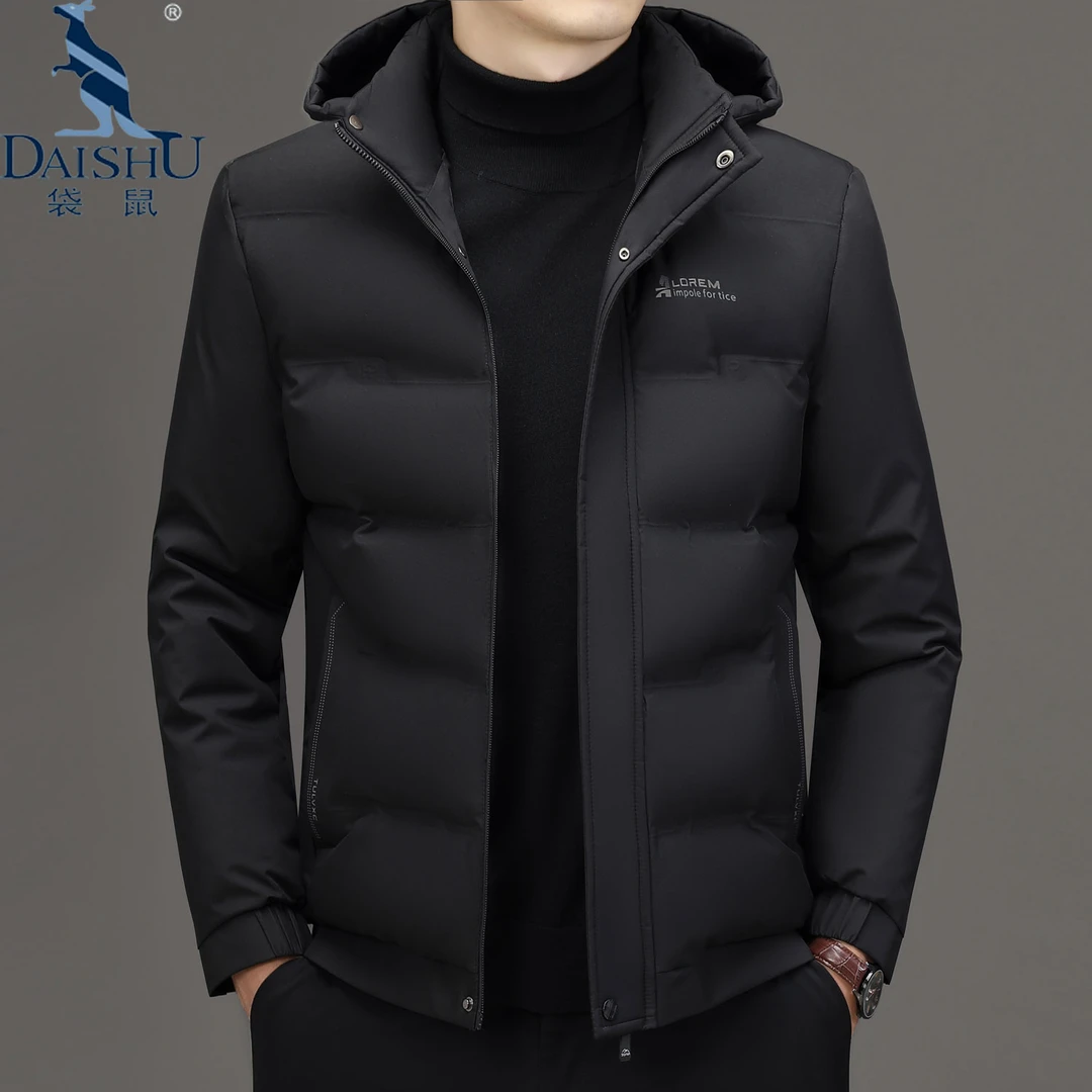 袋鼠正品冬季棉衣男士外套短款保暖商务休闲棉服爸爸冬装棉袄防寒