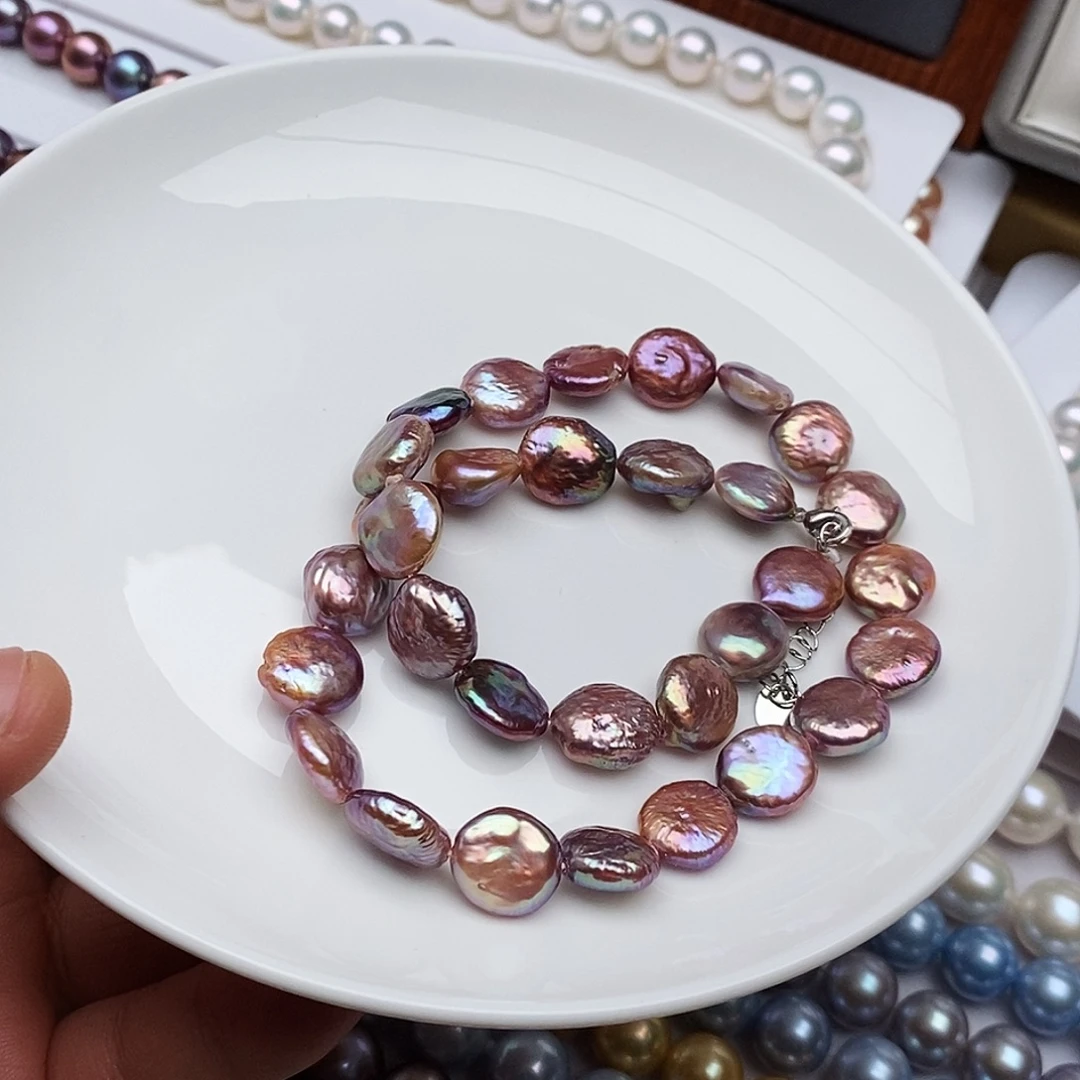 淡水珍珠银S925镶嵌颈饰