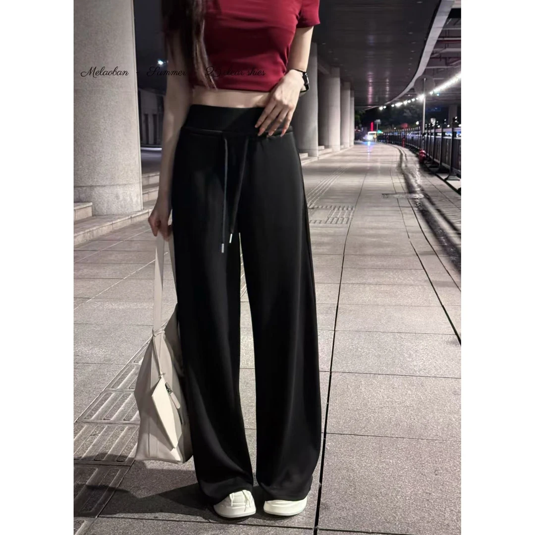 妖精的美美 长腿姐姐铜氨丝软绵绵休闲阔腿裤