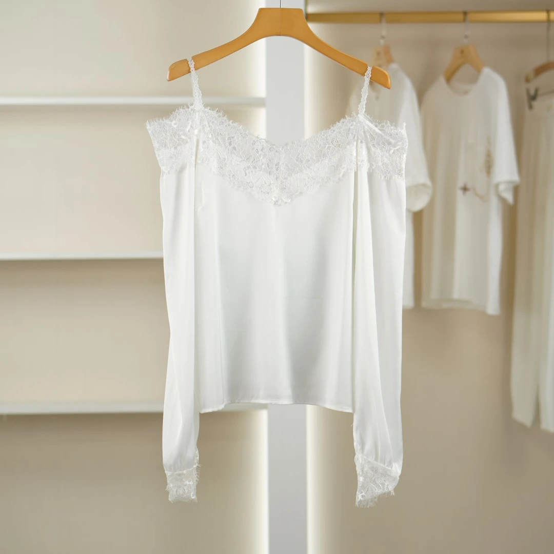 麦迪尚品【蒙M】50516179 春季时尚性感一字领吊带上衣品牌撤柜女装