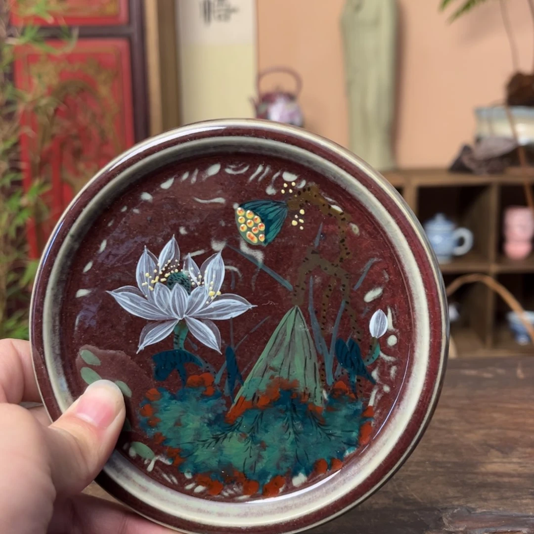 杯柴烧手工手绘陶瓷