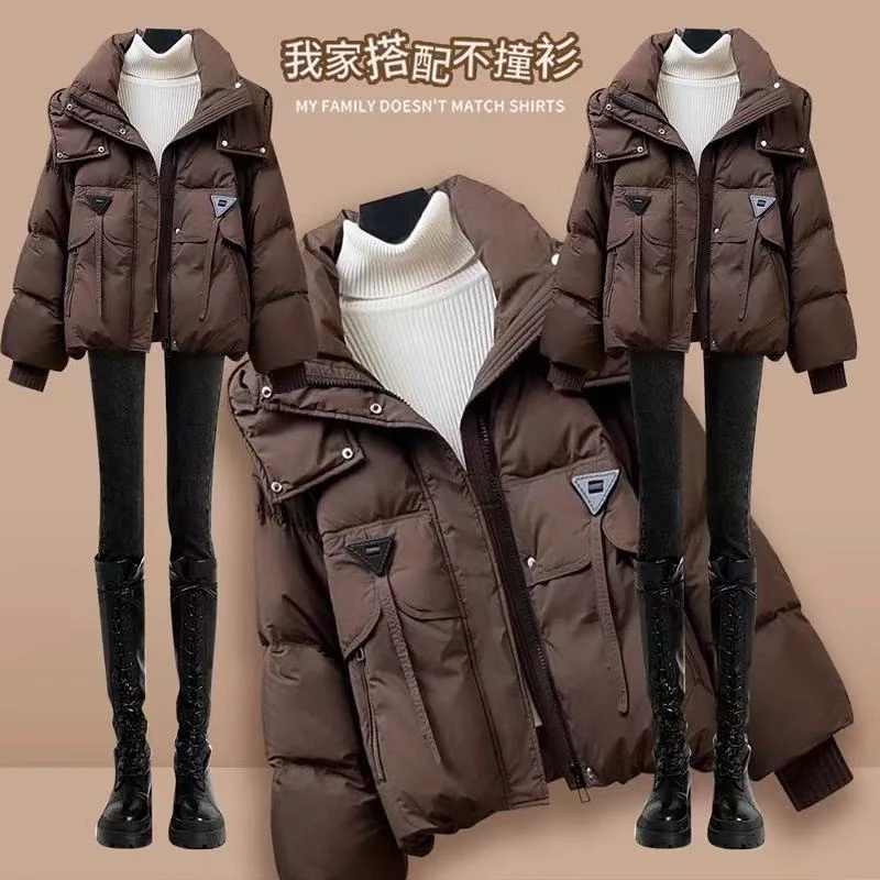 【羽绒服 粉丝福利】羽绒服女2024年新短款加厚韩版宽松面包外套