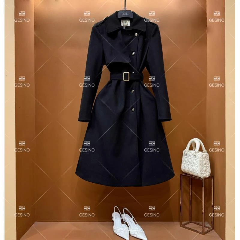 【露】秋冬气质小香风时尚设计师中长款外套 QD-2025139