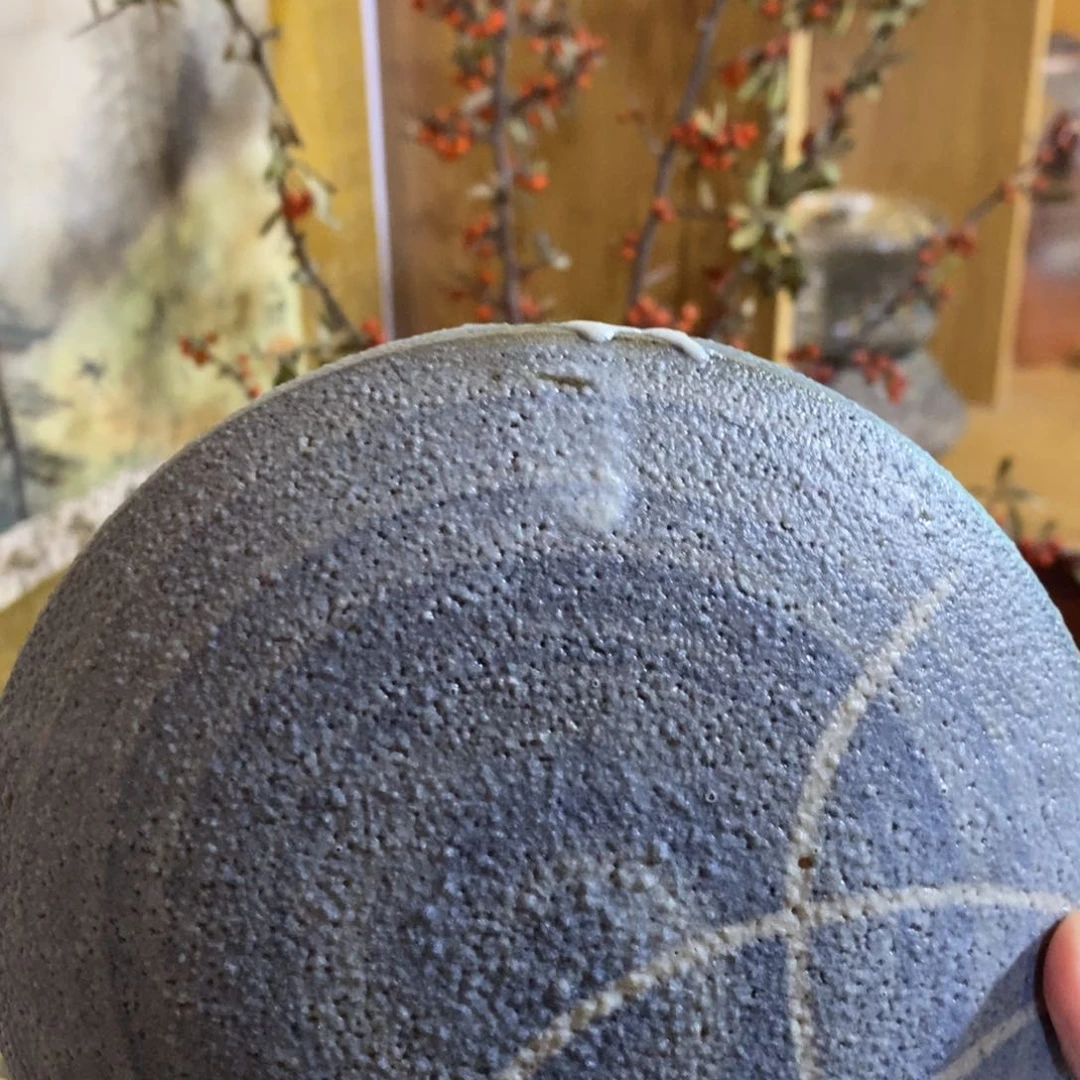 瓷片蓝志野挂花入