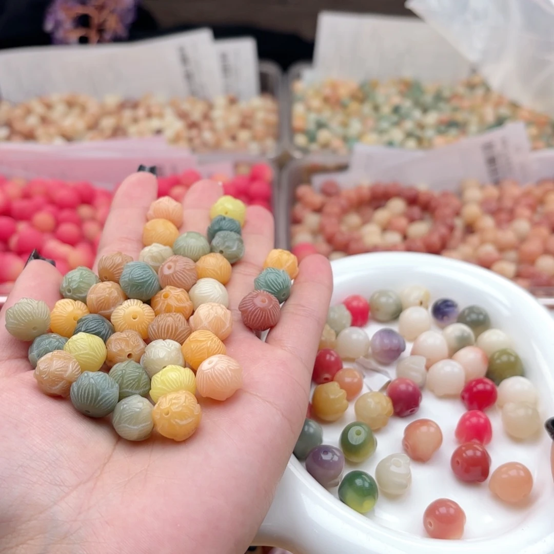 白玉菩提吊坠q12mm20颗睡莲+20猫爪