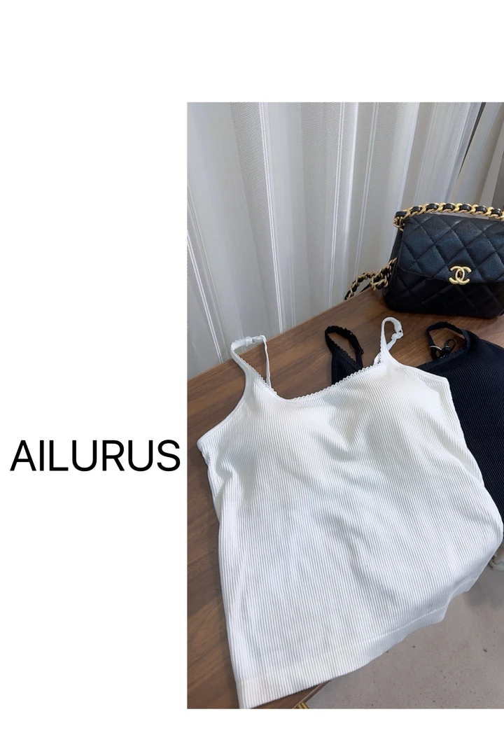 AILURUS【简单百搭】2025春夏欧货显瘦竖条基础百搭小背心BX101