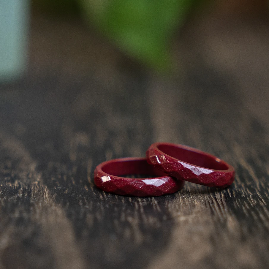 含辰砂工艺品万山原产地辰砂时尚百搭戒指男女款