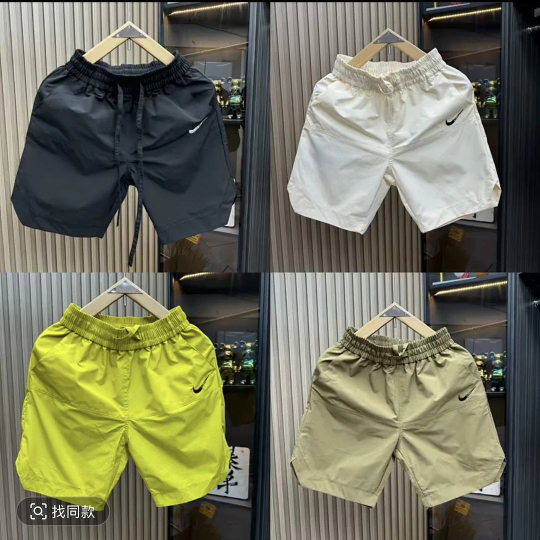 夏季刺绣打孔休闲百搭四分运动空调裤677