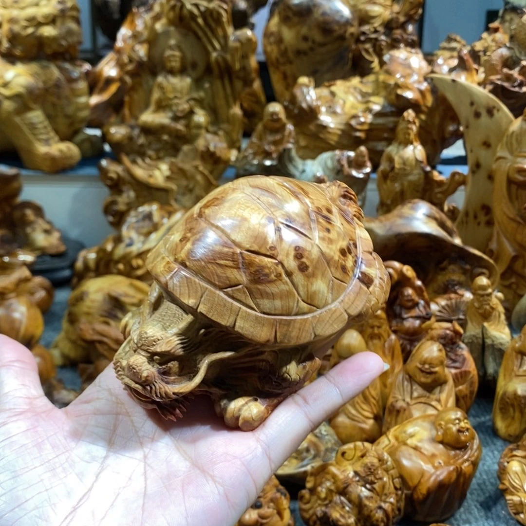 木崖柏工艺品龙龟