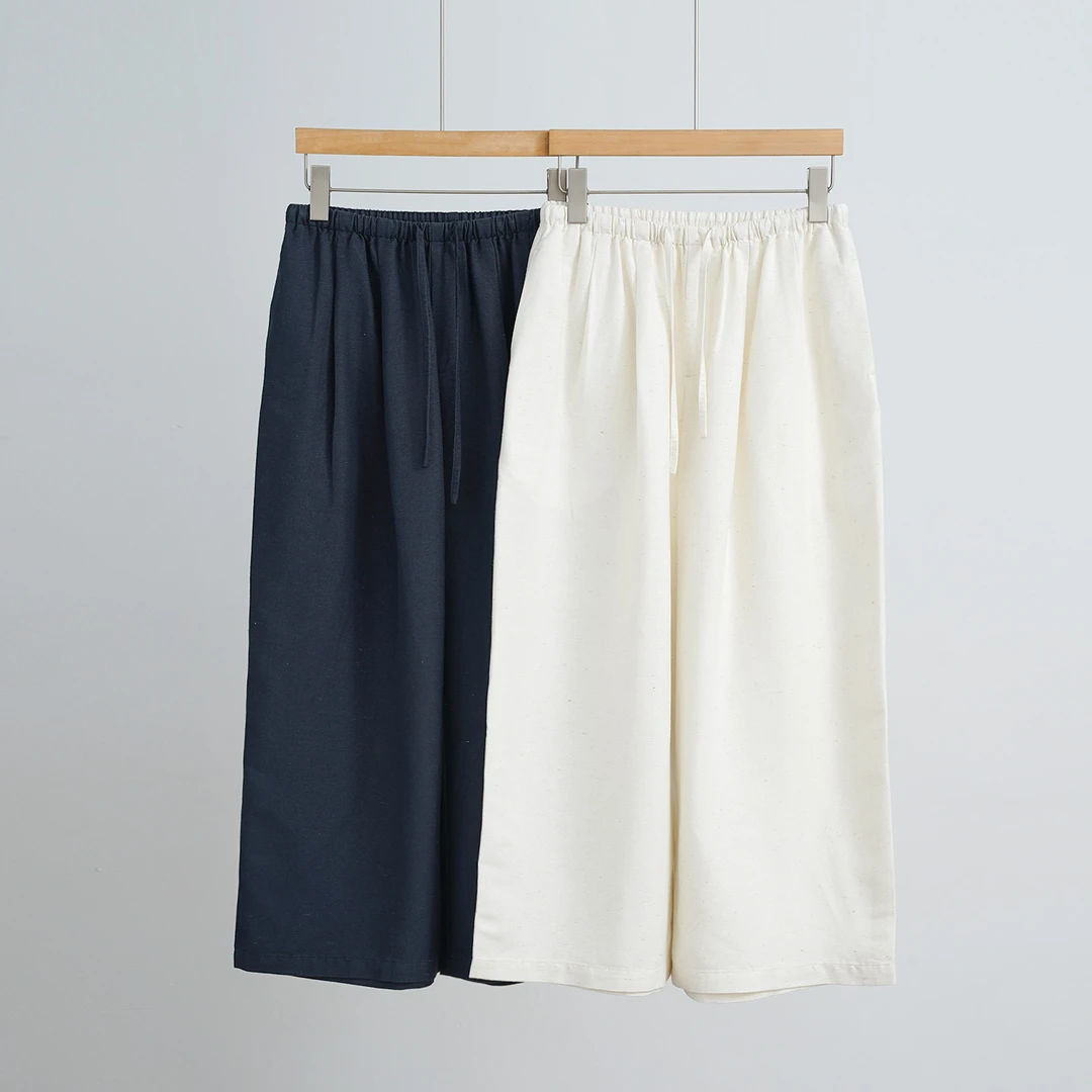 东阳手工织造33姆米100%桑蚕丝立体剪裁阔腿宽松气球裤女（251199）