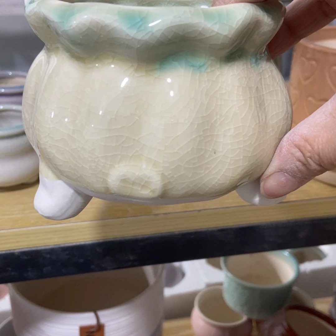 红陶高温陶瓷花盆