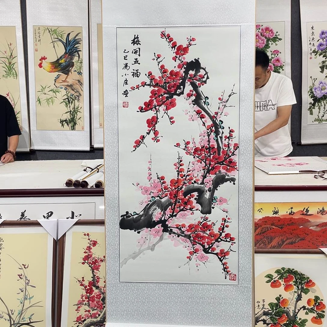 国画手绘手写作品