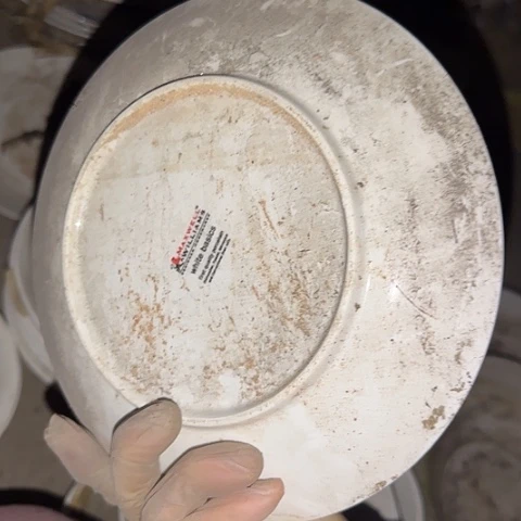 瓷片国营厂库存微瑕20.5cm