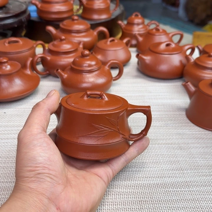 茶****紫砂壶全手工制作二节竹