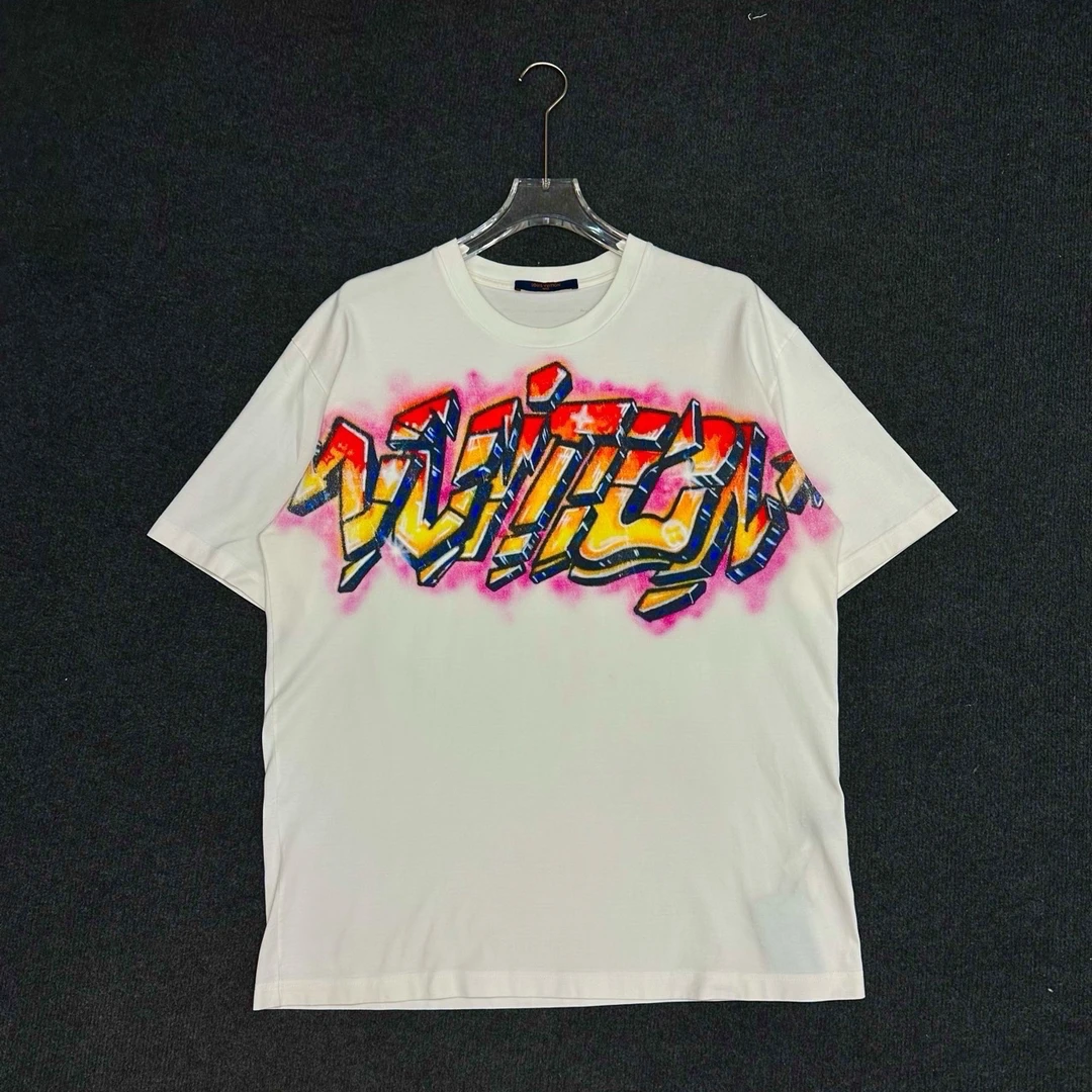 99新 LouisVuitton/路易威登 大标图案印花圆领短袖/尺码M/5511