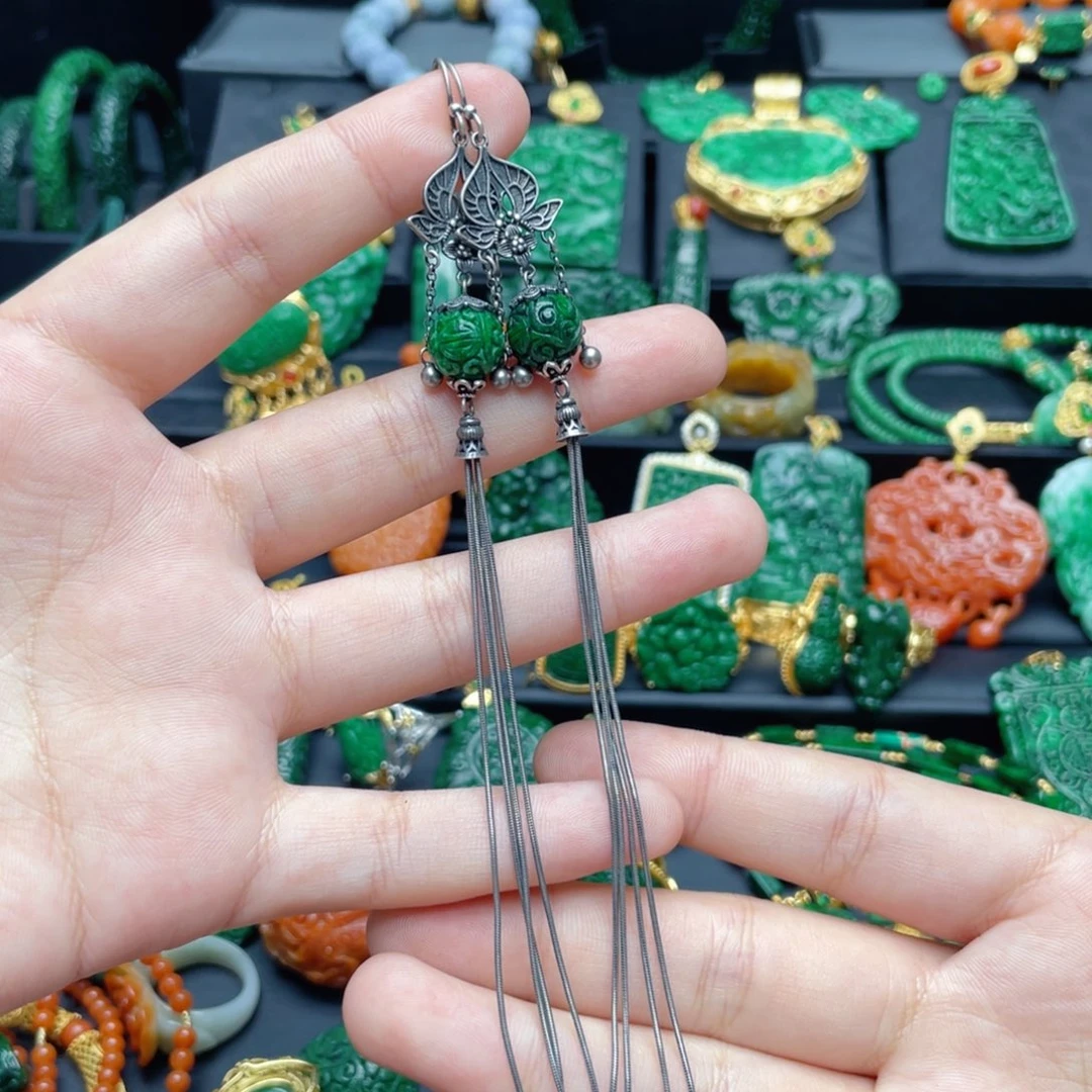 翡翠银S925镶嵌颈饰