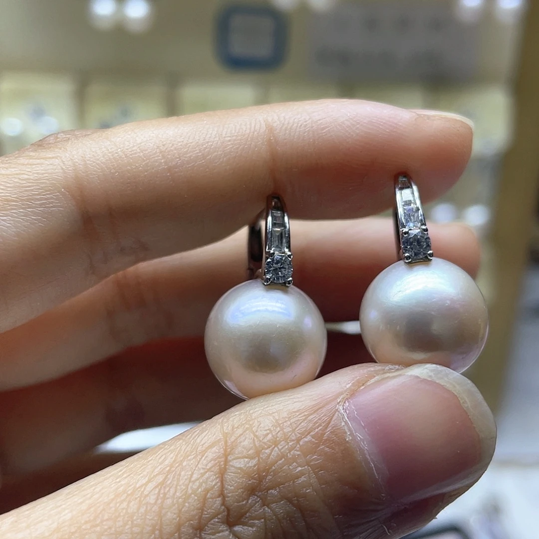 耳饰淡水珍珠银S925镶嵌