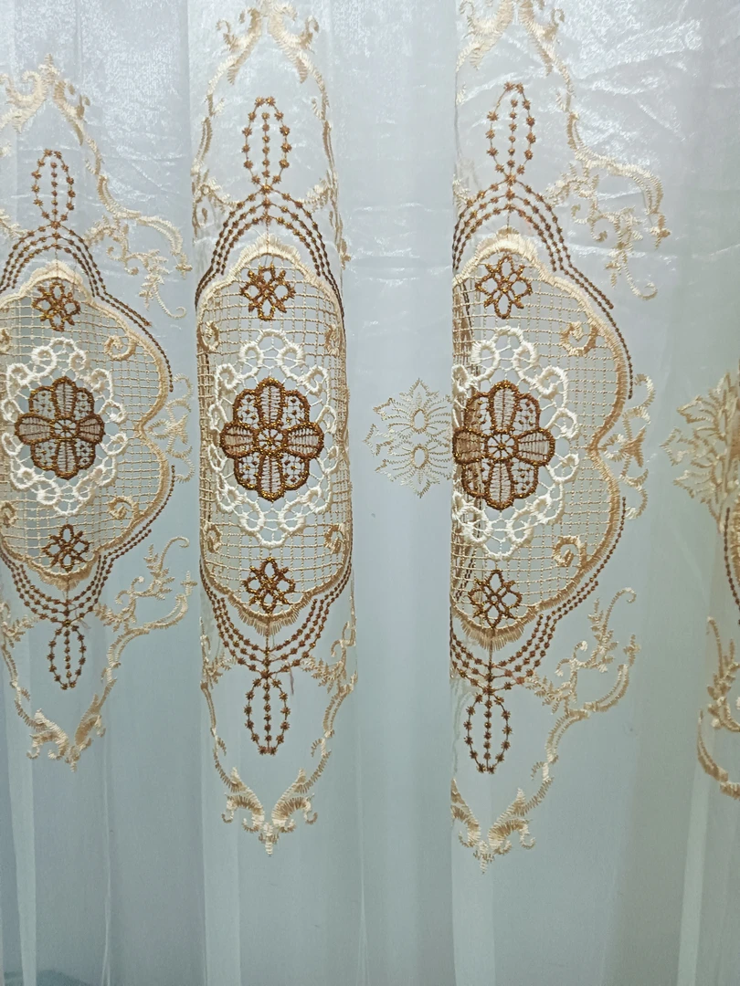 00710成品窗帘纱帘宽6米，高2.7米挂钩，对开发货卧室厂家直销