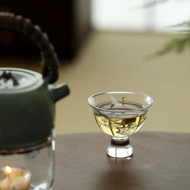 柏兮青松皓鹤小宋壶盖碗扁舟公道杯云朵茶艺杯蜡烛