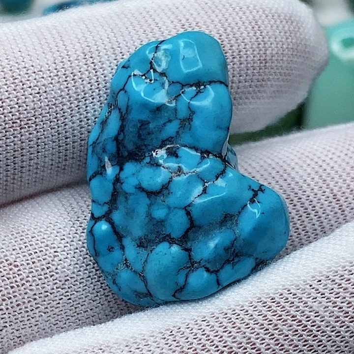 绿松石未镶嵌天然原矿 地大质检