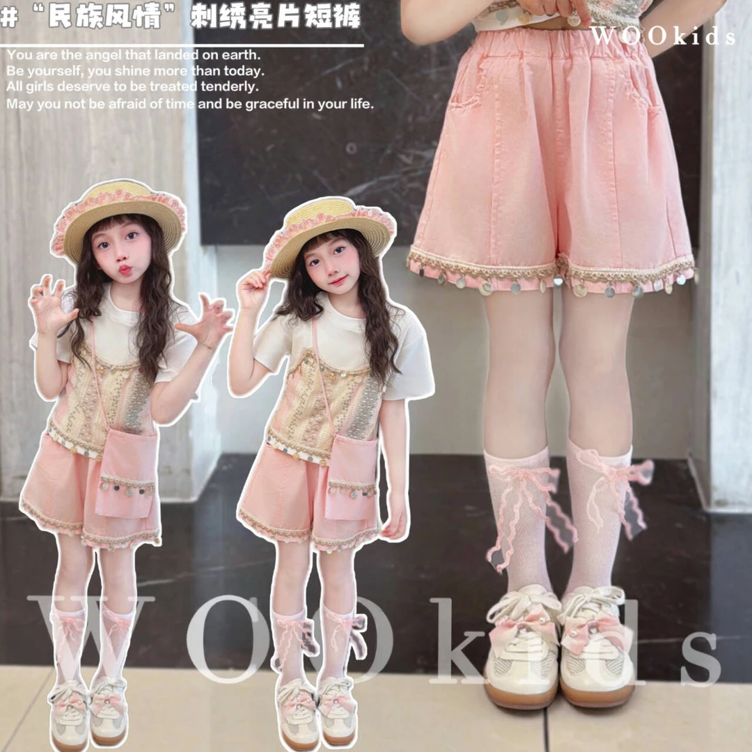 现货-WOOkids8【亮闪闪】亲子兄妹童装高定短裤 W25030206