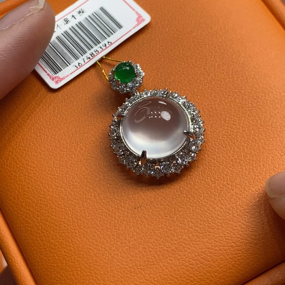 石英质玉颈饰银S925镶嵌软**芸