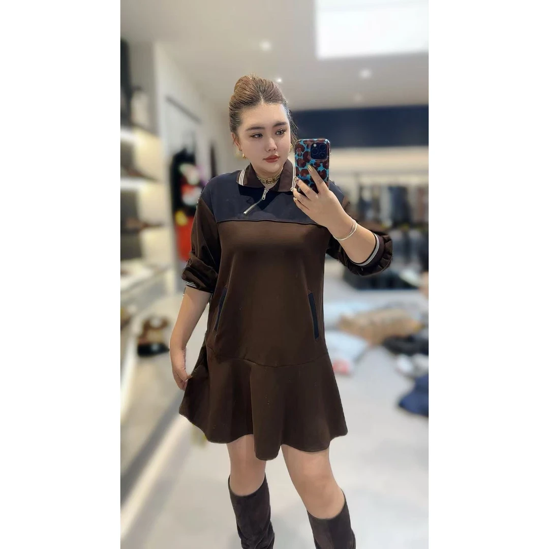 168欧韩集合店| 撞色翻领连衣裙，休闲与优雅的完美融合31515