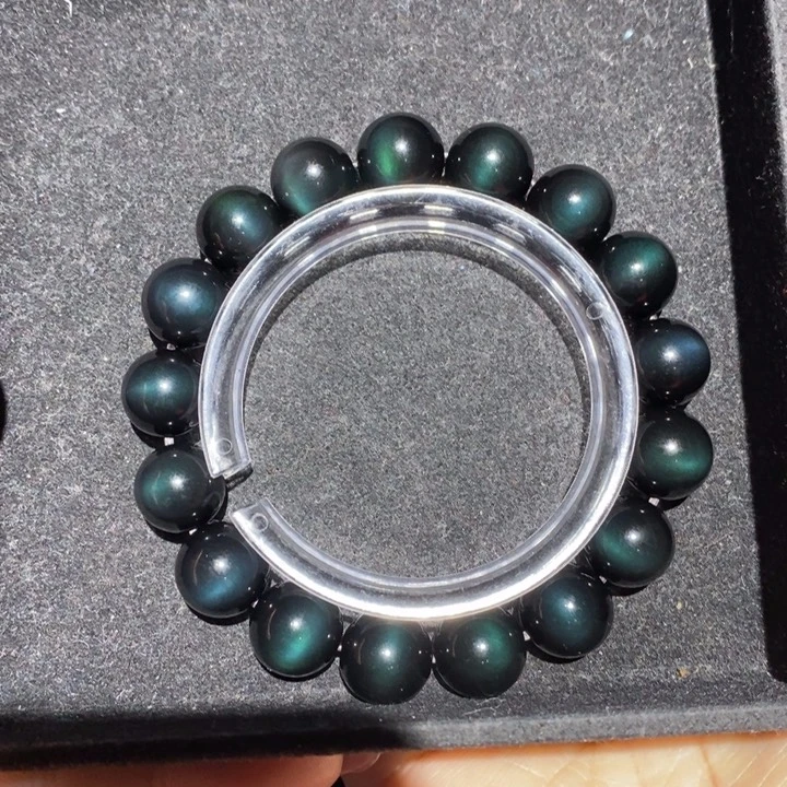 黑曜岩手链未镶嵌隔**韩