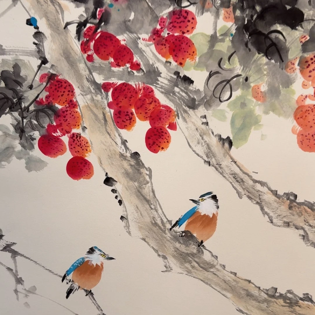 国画国画作品山水花鸟