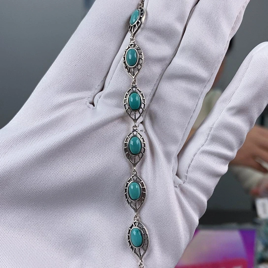 绿松石银S925镶嵌珠宝奇石